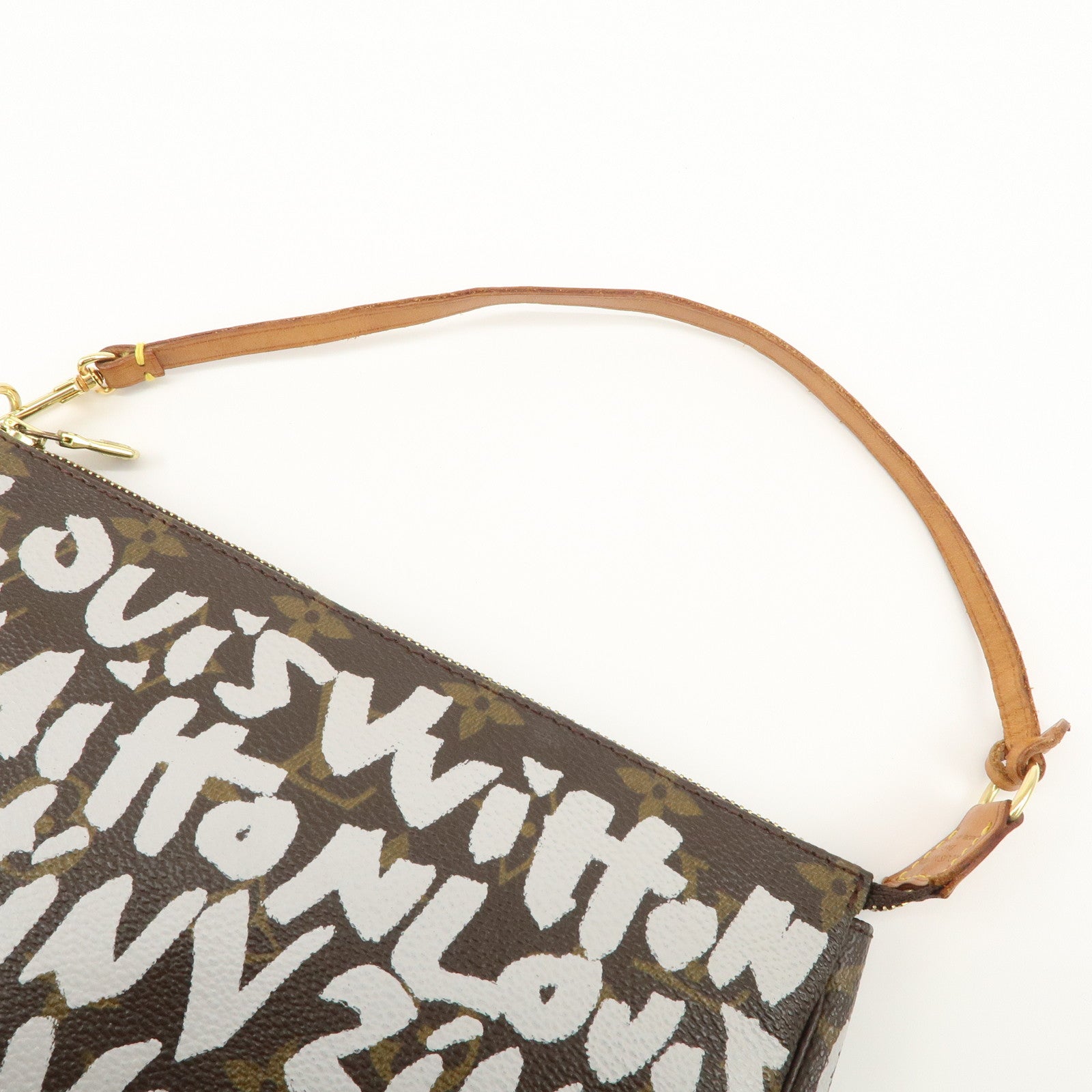 Louis Vuitton Monogram Graffiti Pochette Accessoires Hand Bag M92192 Used