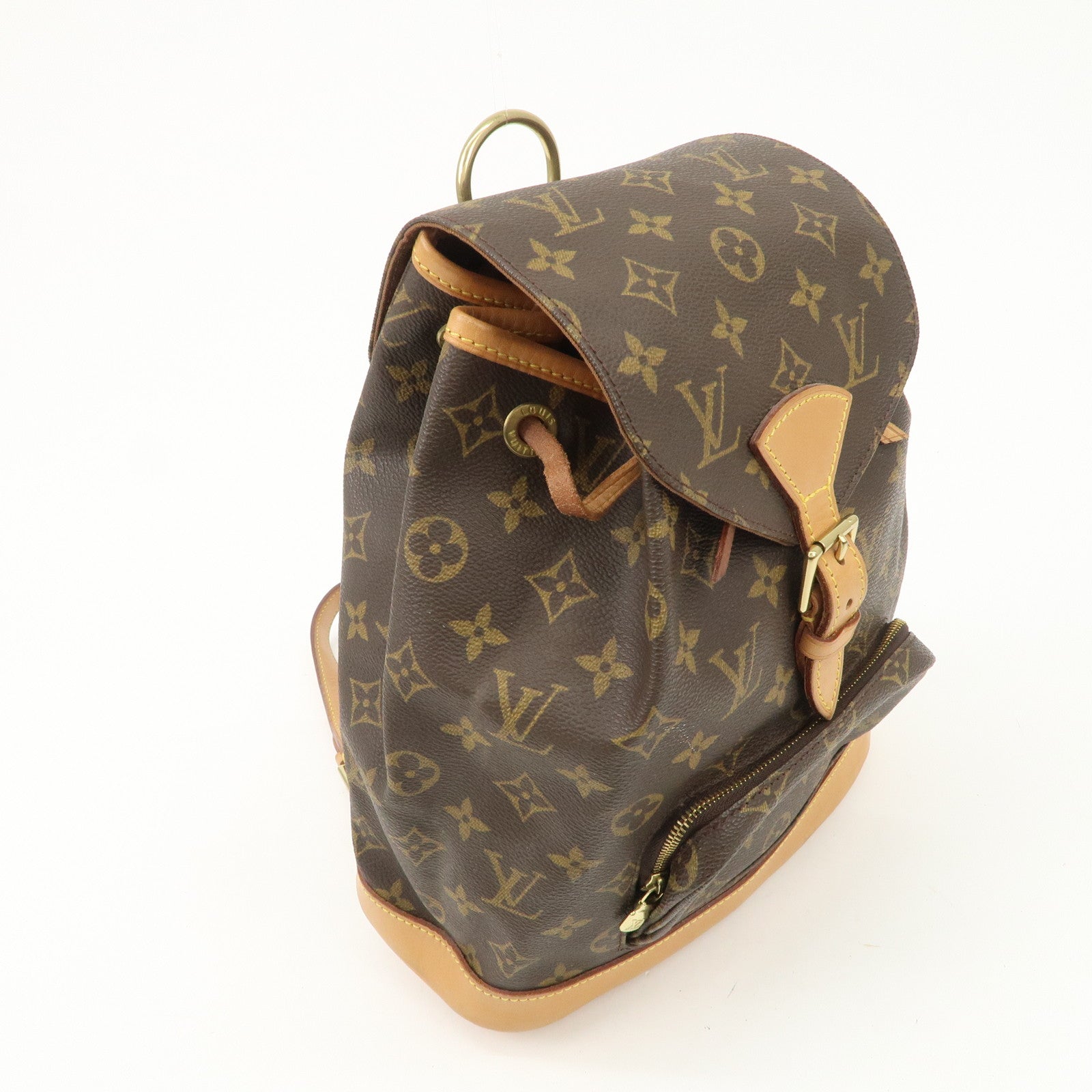 Louis Vuitton Monogram Montsouris MM Back Pack Brown M51136 Used