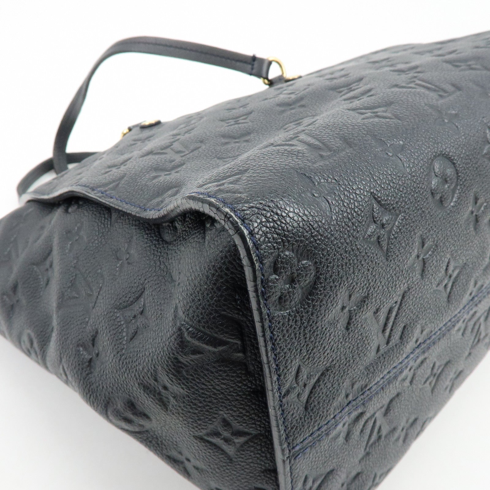 Louis Vuitton Monogram Empreinte Luminuse PM Tote Bag Navy M93410