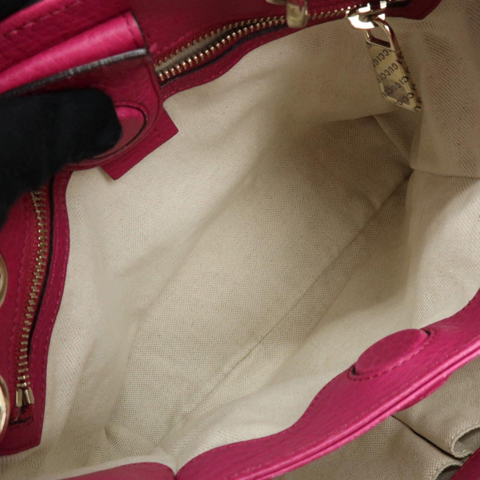 GUCCI Bamboo Leather 2Way Bag Hand Bag Shoulder Bag Pink 336032