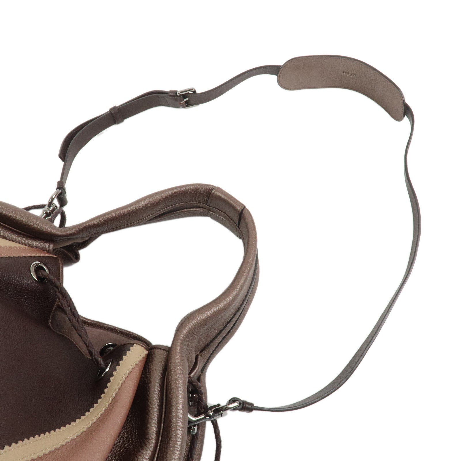 LOEWE Tassel Panel 2Way Bag Hand Bag Initial Y.O Stamped Brown