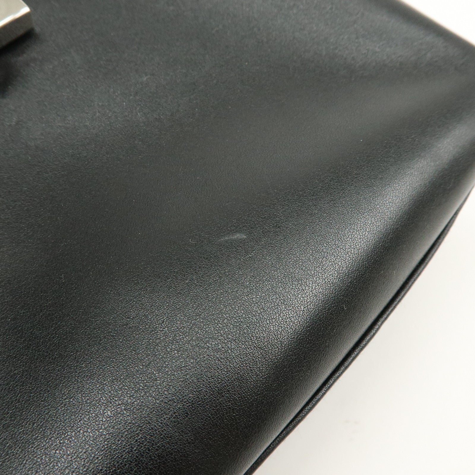 Ferragamo Gancini Leather Hobo Hand Bag Black