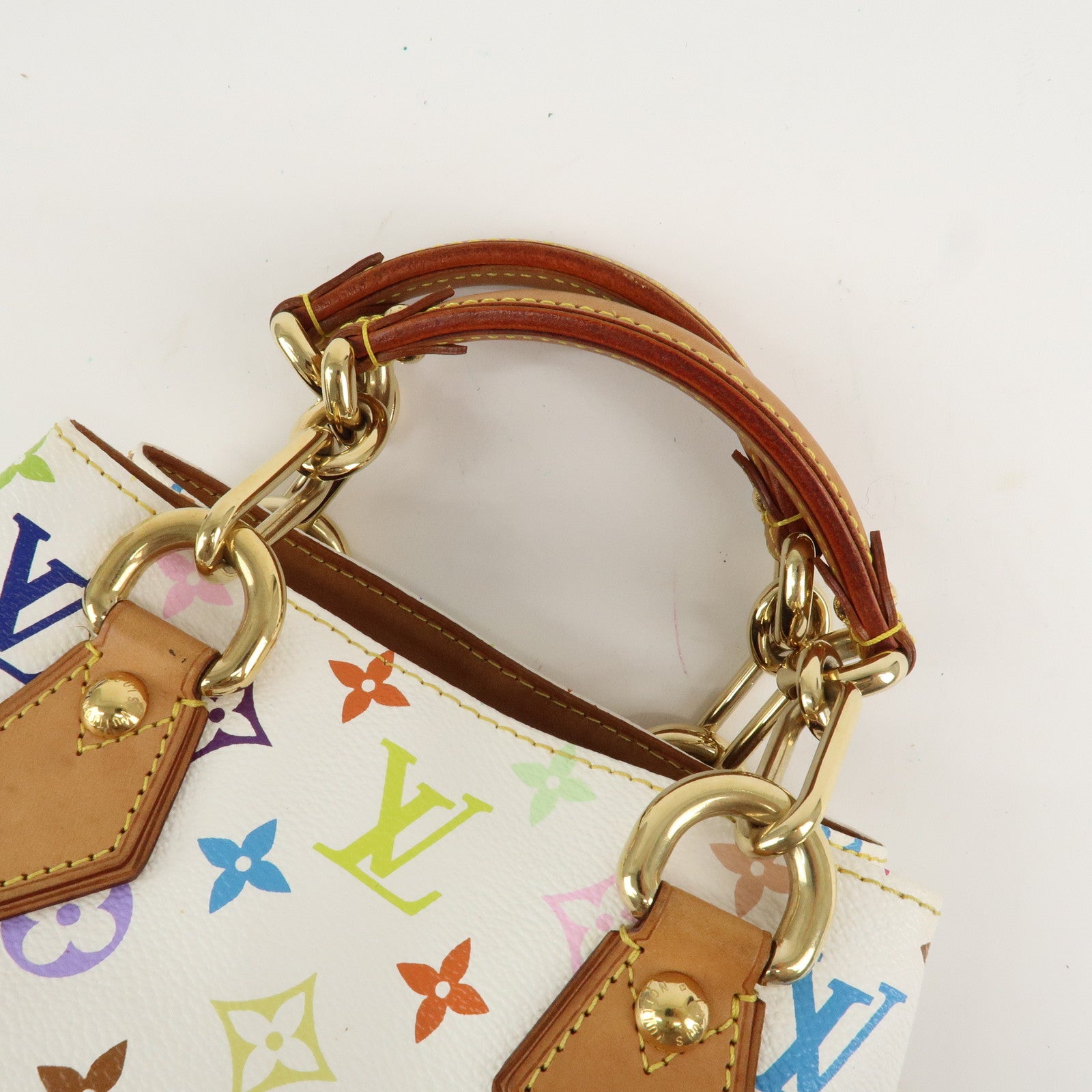 Louis Vuitton Monogram Multicolor Audra Hand Bag Blanc M40047 Used