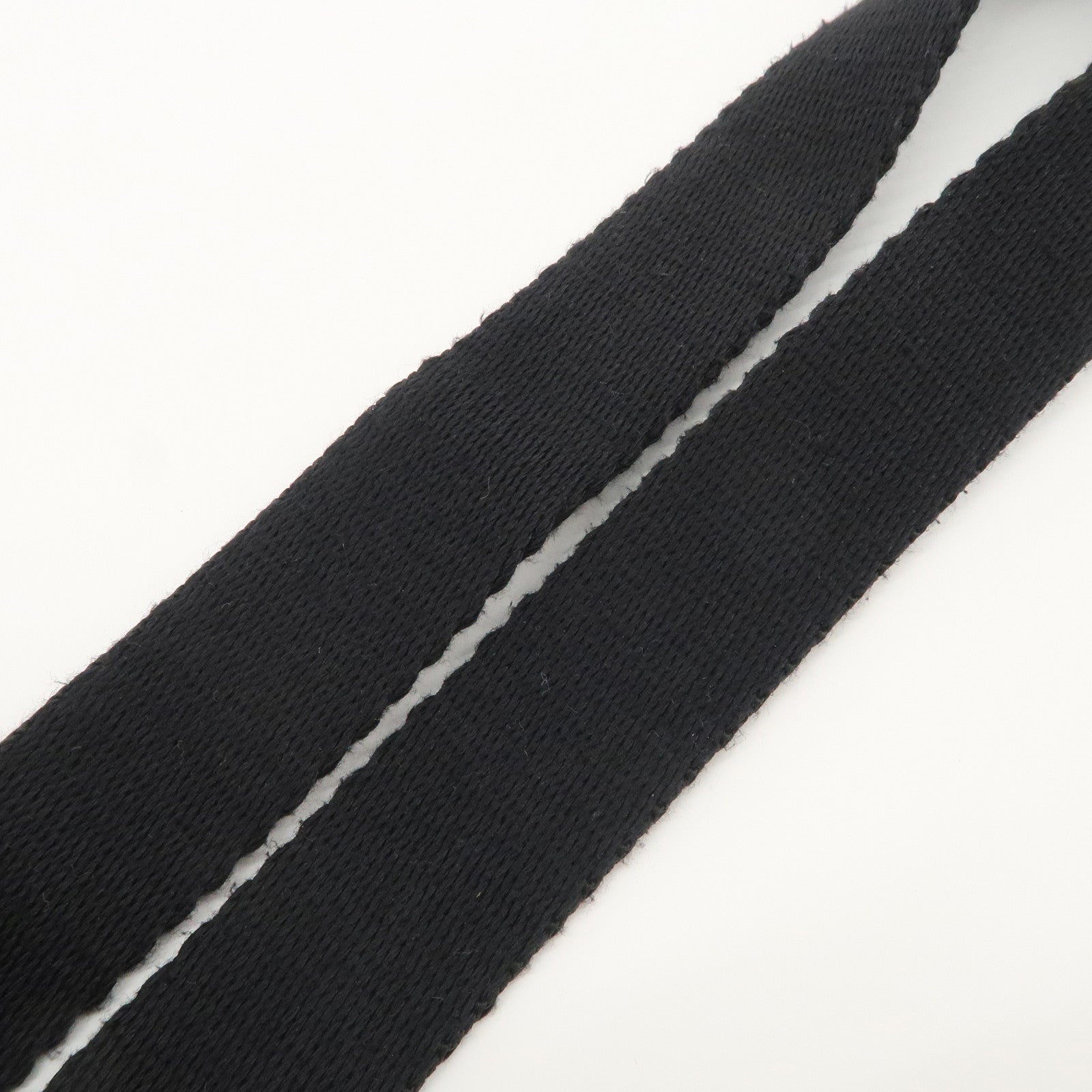 FENDI Zucchino Canvas Leather Shoulder Bag Black 8BR320