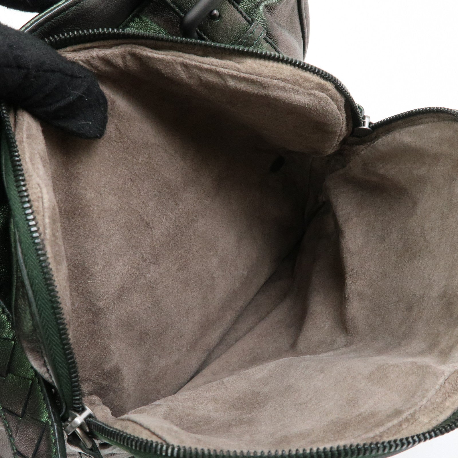 BOTTEGA VENETA Intrecciato Leather Tote Bag Hand Bag Metalic Green