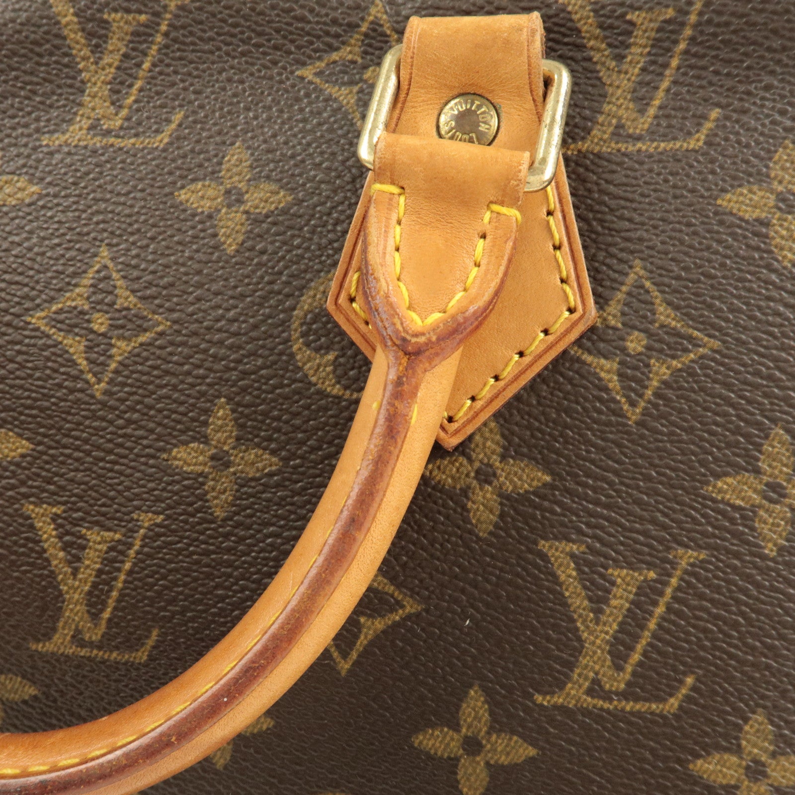 Louis Vuitton Monogram Alma Hand Bag Brown M51130 Used