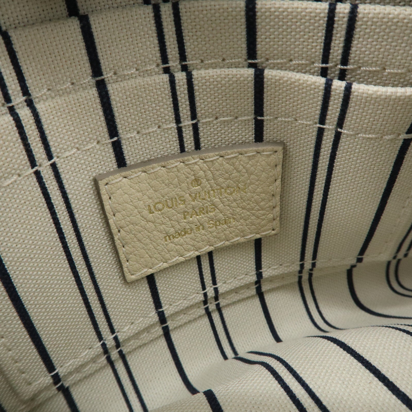 Louis Vuitton Monogram Empreinte Citadines Pouch Hand Bag Neige