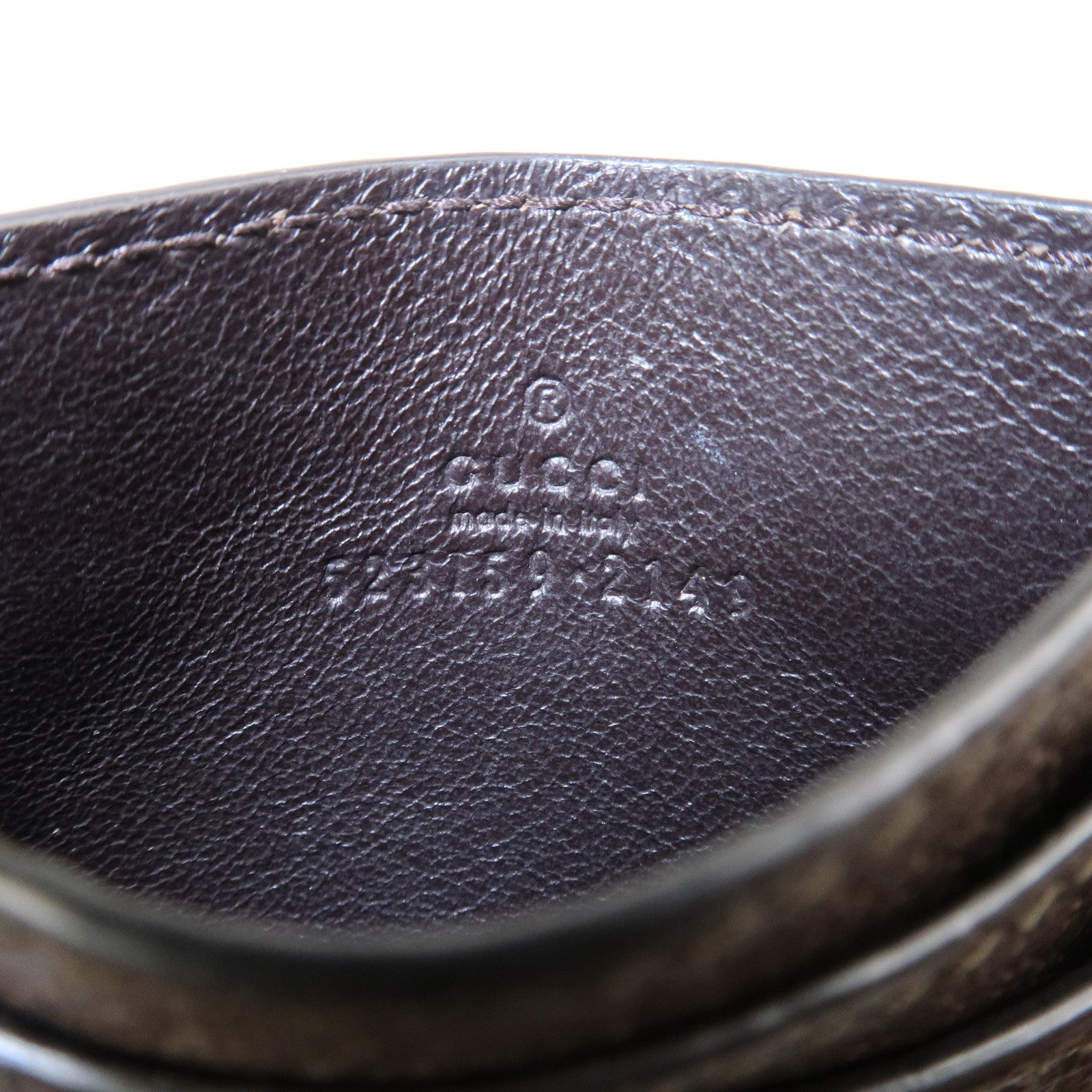 GUCCI Ophidia GG Supreme Leather Card Case Card Holder Brown 523159