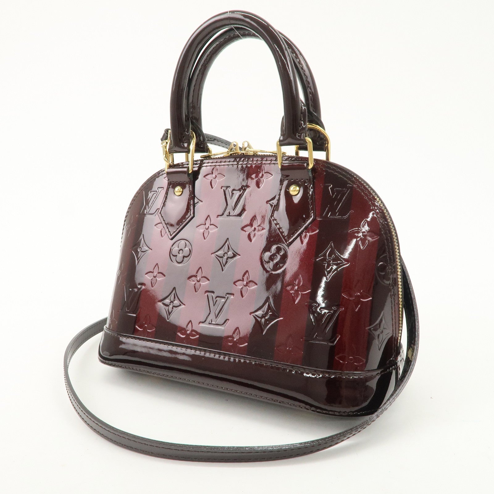 Louis Vuitton Monogram Vernis Leather Alma BB 2way Hand Bag M91700 Used