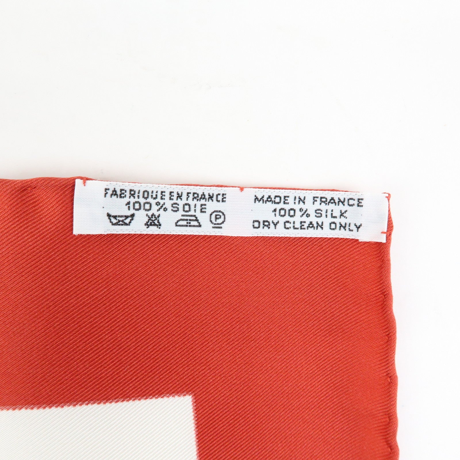 HERMES Carre 42 Silk 100% Scarf BRIDES de GALA Red White