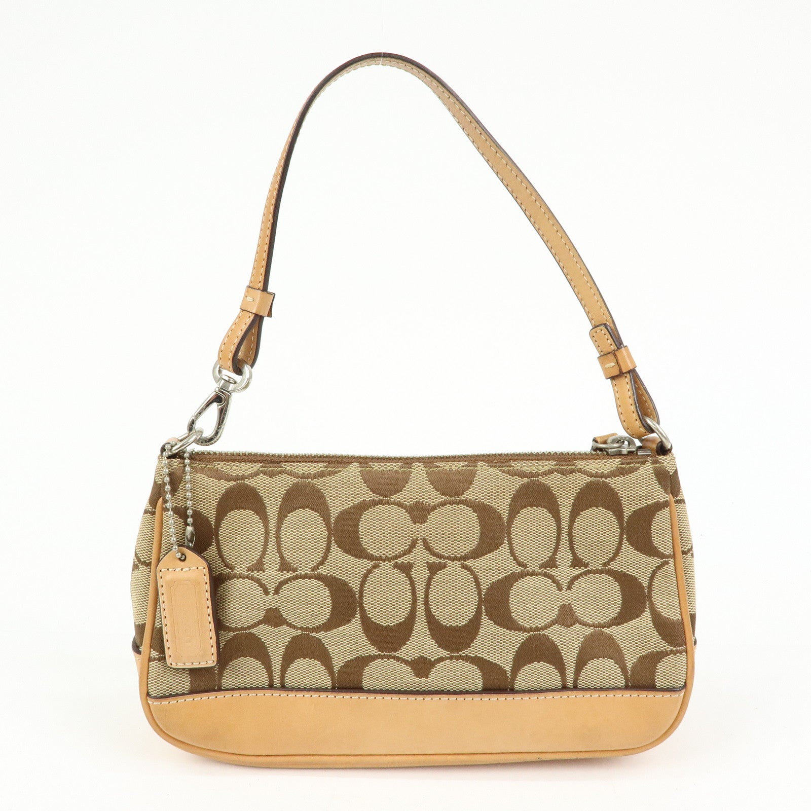 COACH Signature Set of 2 Mini Canvas Leather Shoulder Hand Bag