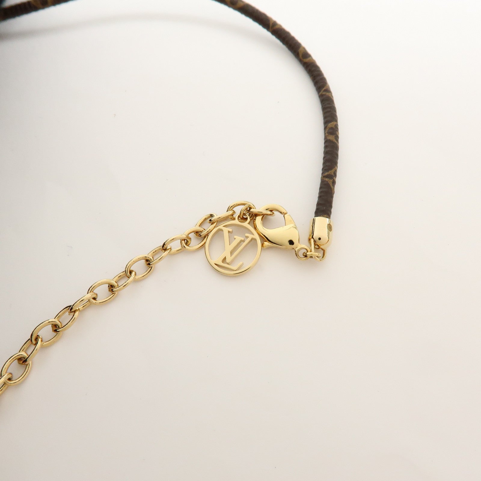 Louis Vuitton Metal Monogram Collier Cord Into Me Necklace M64875
