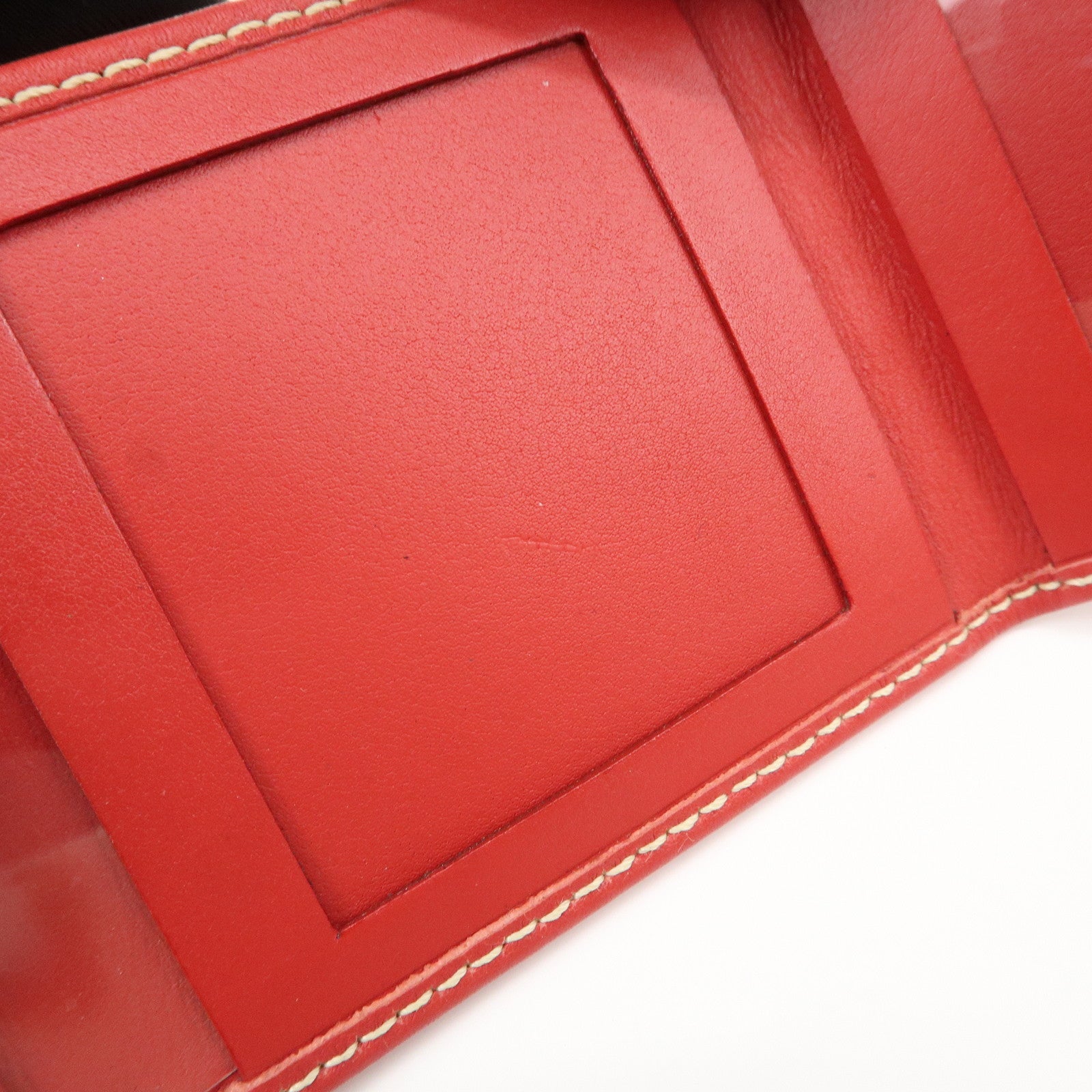 LOEWE Leather Tri-Fold Square Photo Case Red