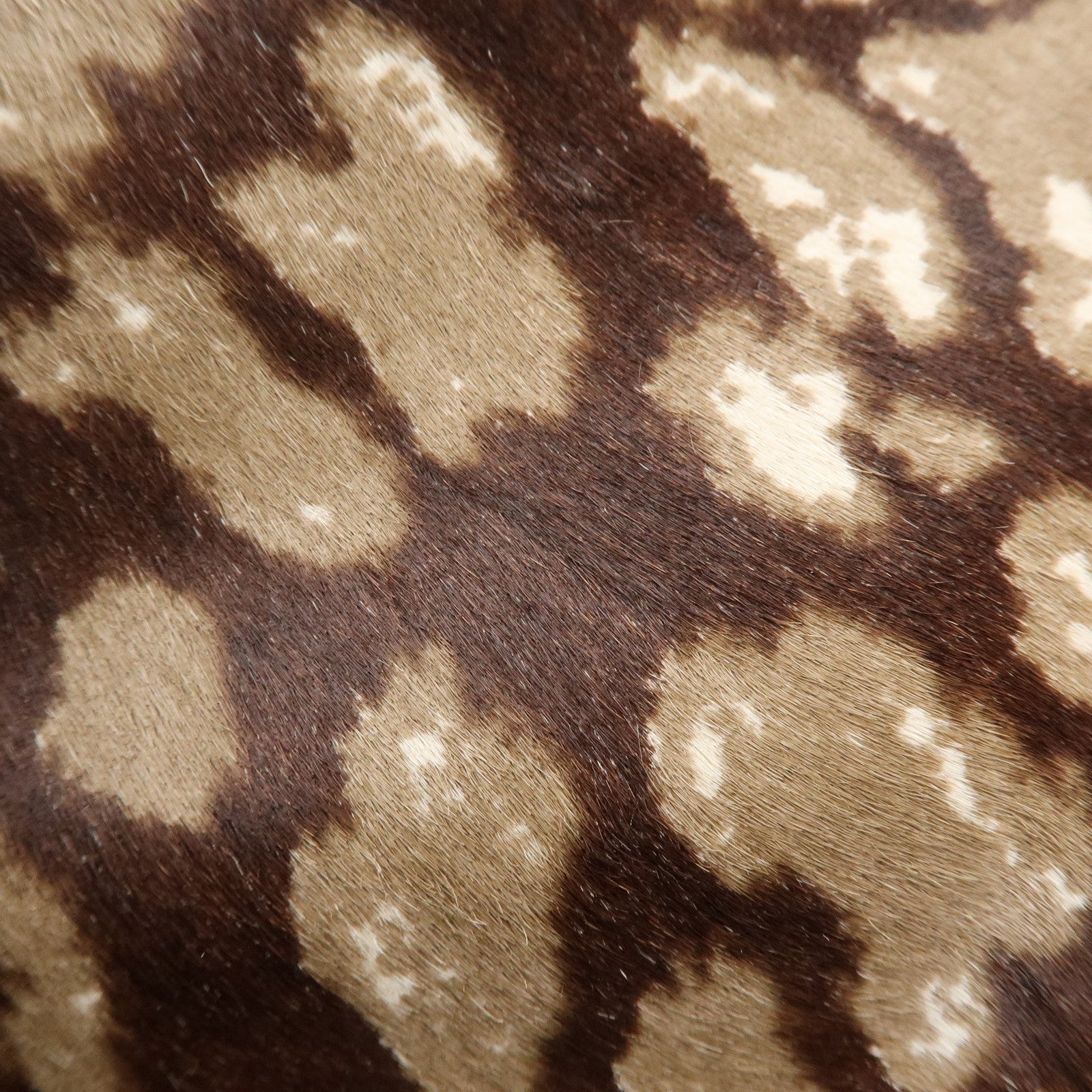 LOEWE Unborn Calf Leather Clutch Bag Pouch Brown Used