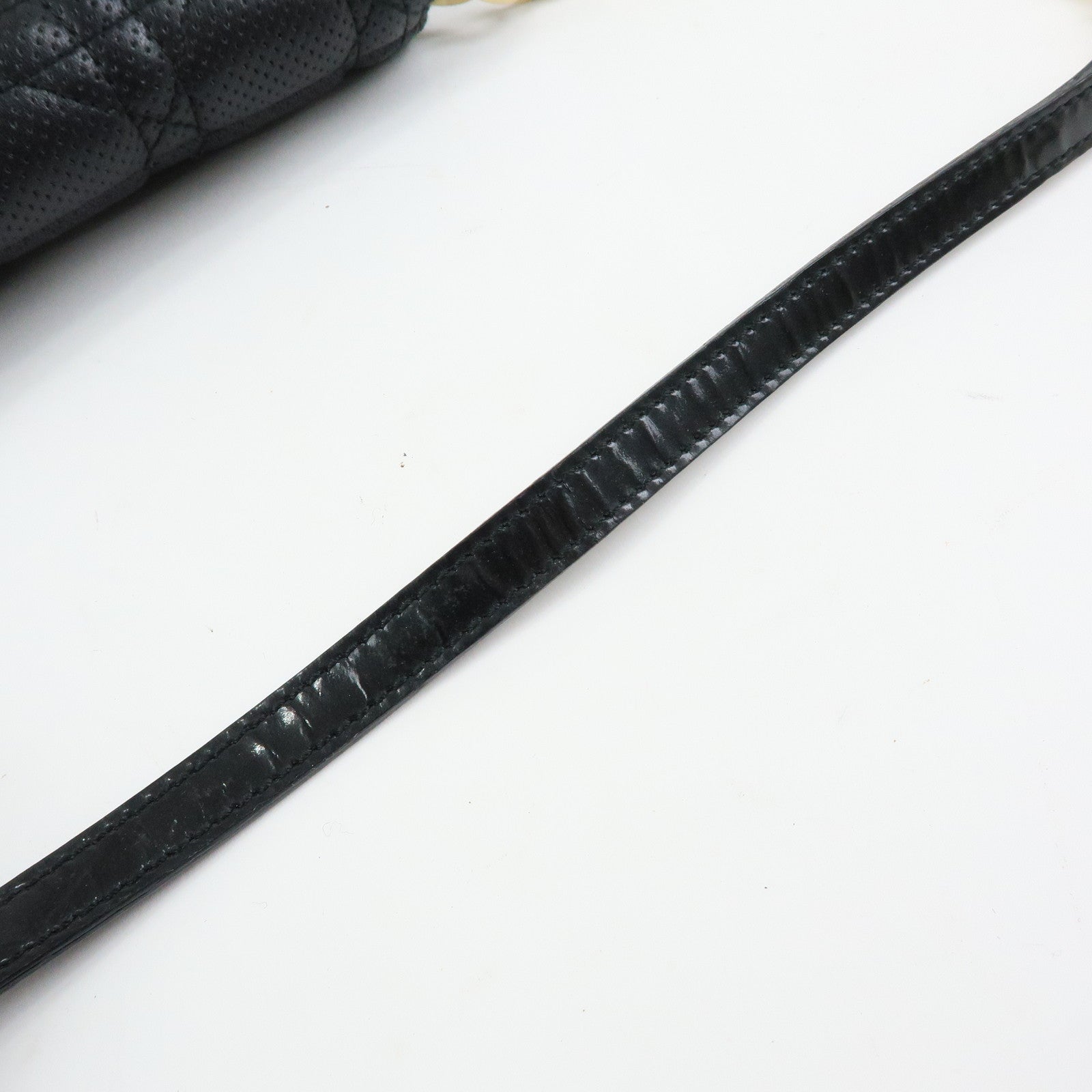 Christian Dior Cannage Leather Chain Shoulder Bag Clutch Bag Black