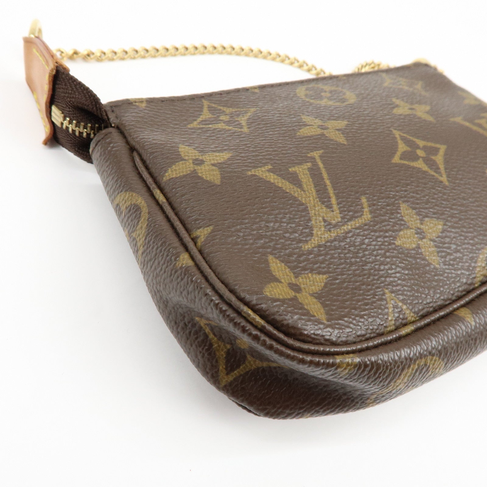 Louis Vuitton Monogram Mini Pochette Accessoires Hand Bag M58009
