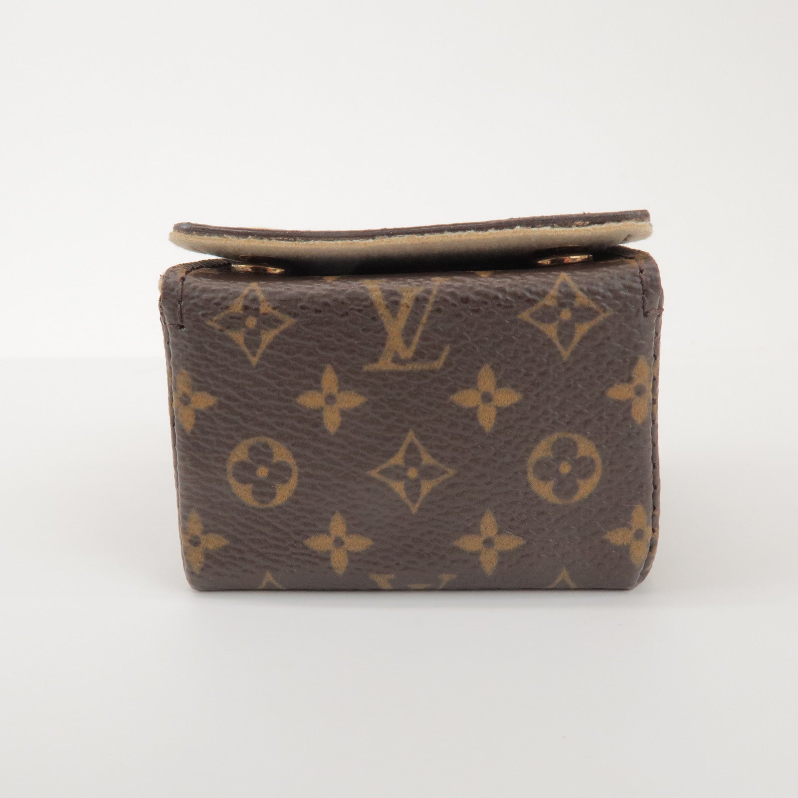 Louis Vuitton Monogram Set of 2 Ring Case Jewelry Case Brown