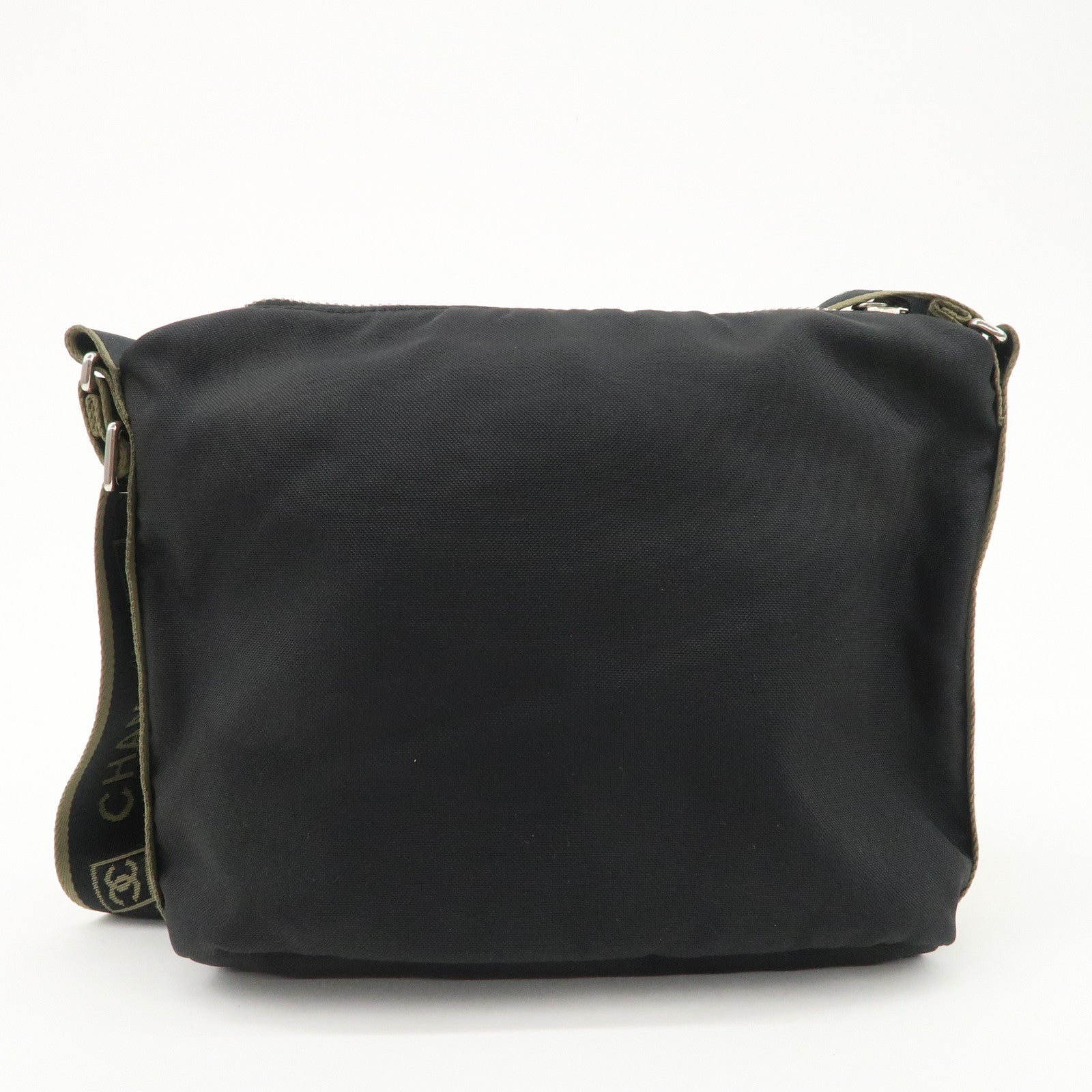 CHANEL Chanel Sports Line Nylon Shoulder Crossbody Bag Khaki 10462052 Used