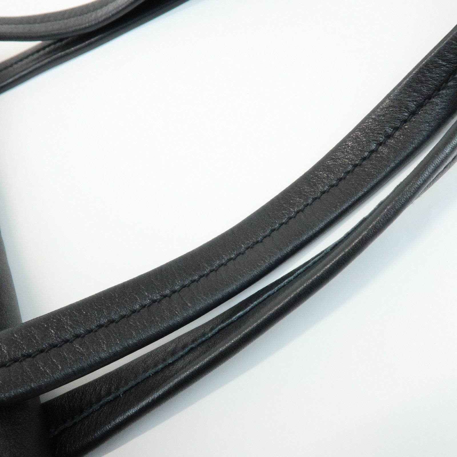 PRADA Triangle Logo Nylon Nappa Leather Shoulder Bag Black BR2613