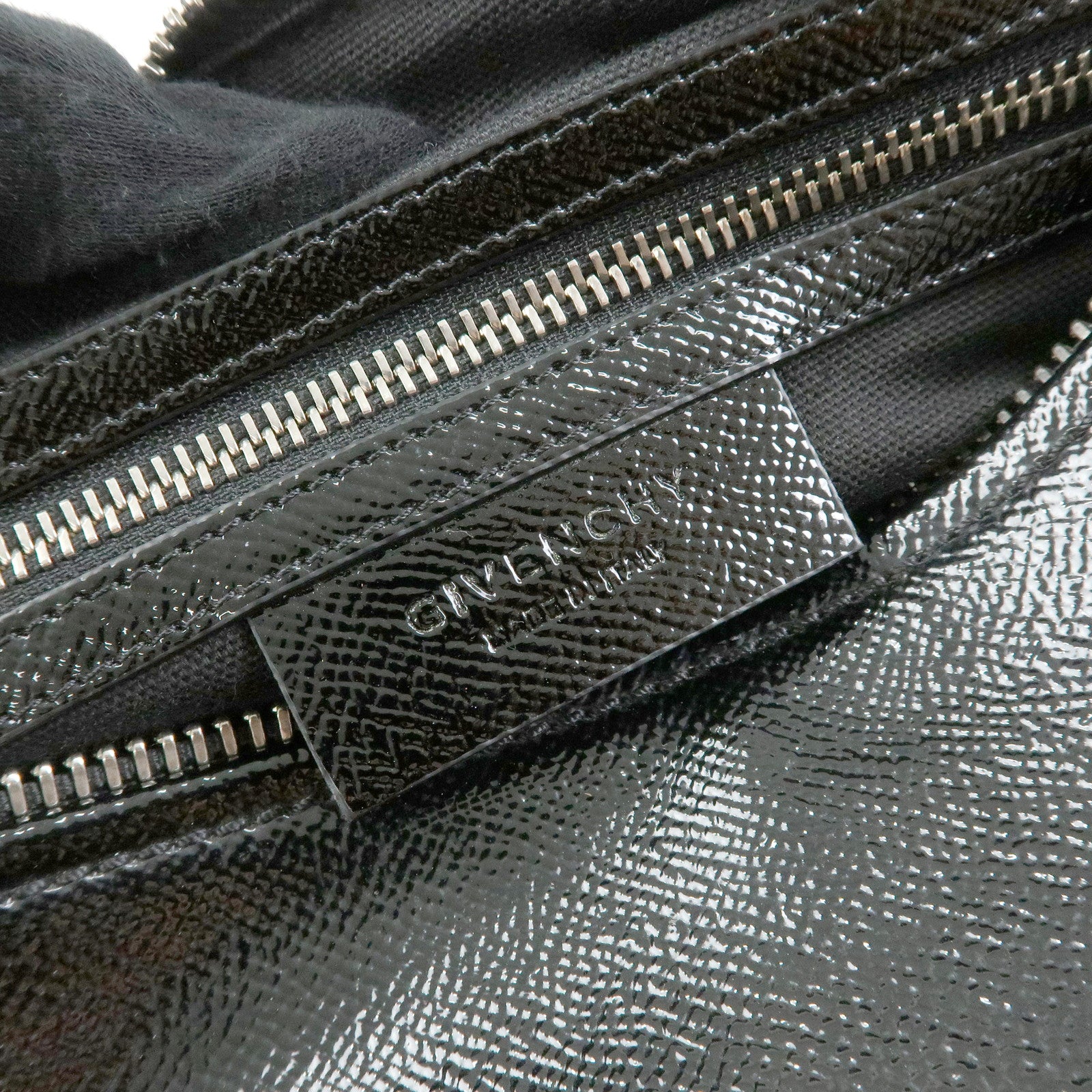 GIVENCHY Pandora Patent Leather 2Way Shoulder Bag Hand Bag Black
