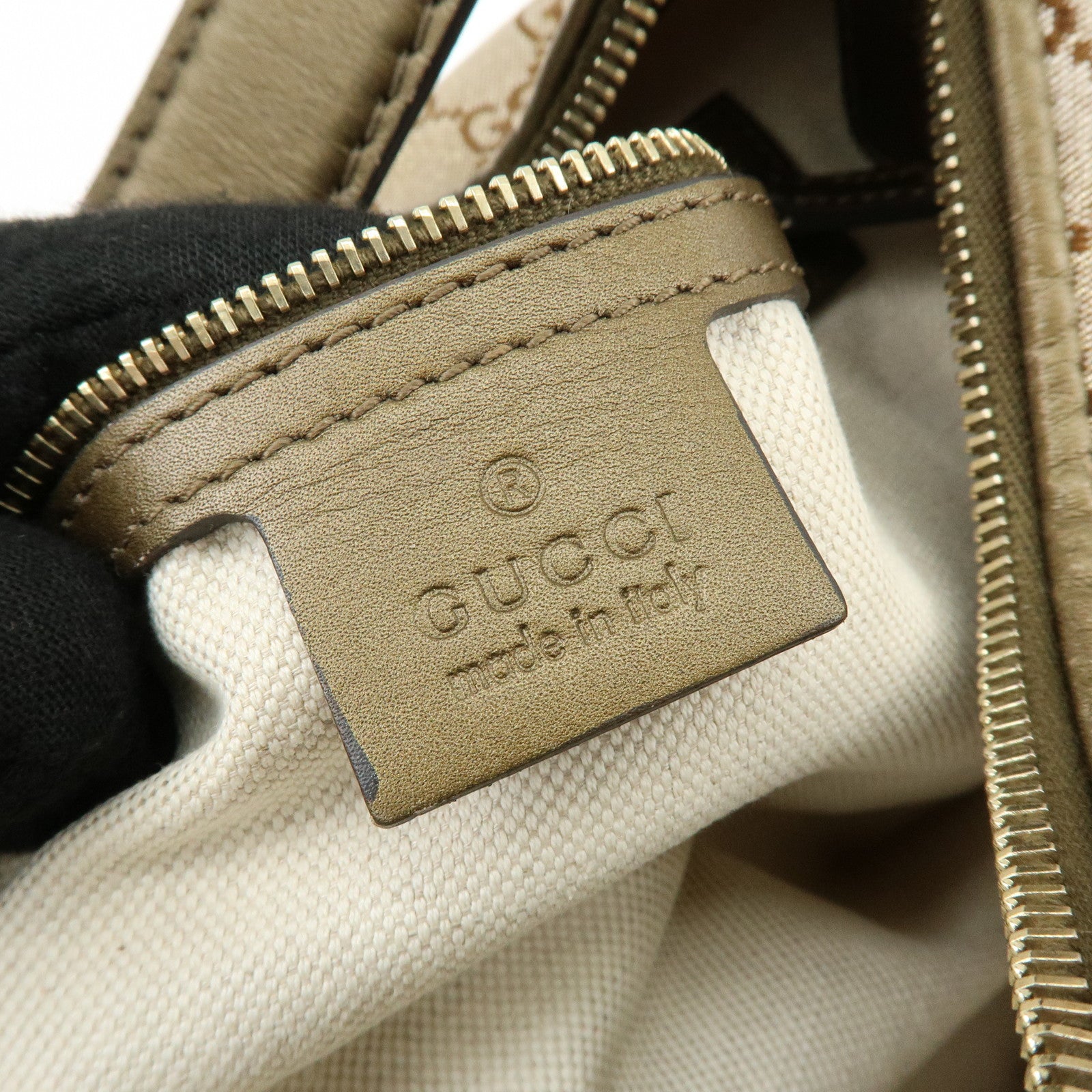 GUCCI Bamboo Lovely Heart Horsebit Shoulder Bag Beige Khaki 269959