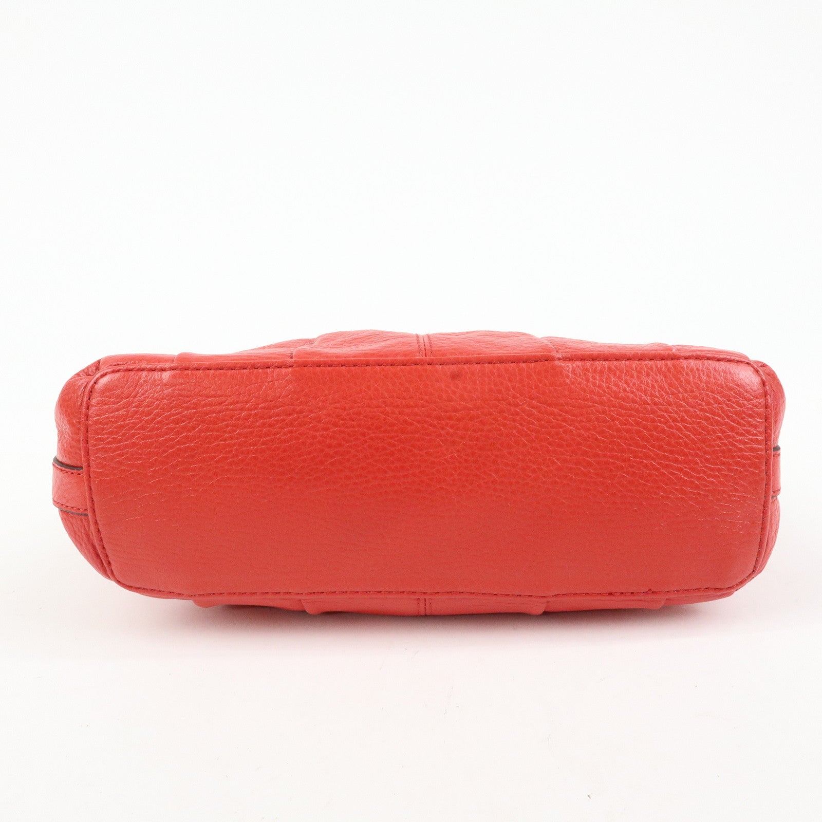 COACH Edie Set of 2 Leather Shoulder Bag Hand Bag Red