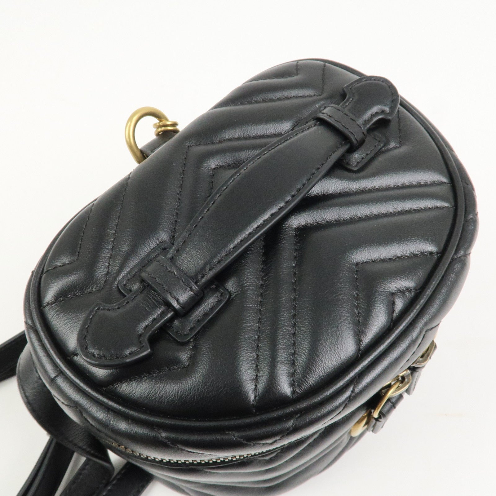 GUCCI GG Marmont Leather Mini Backpack Rucksack Black 598594