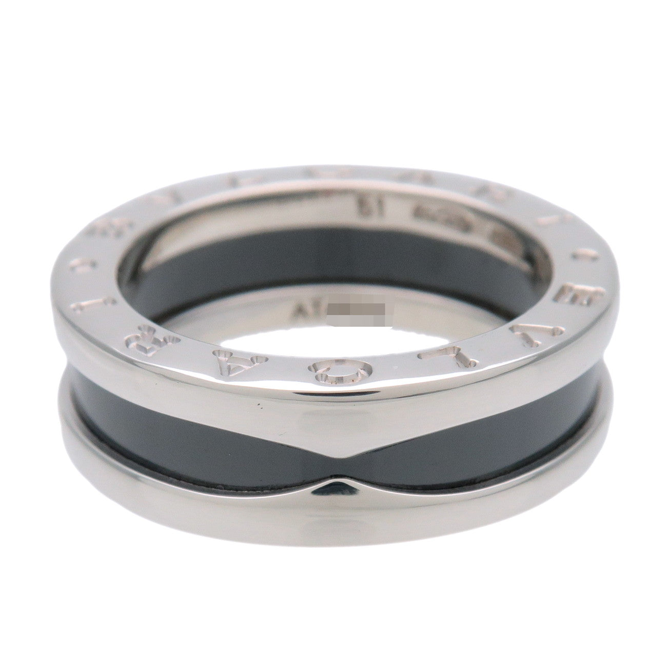 BVLGARI B-Zero1 Save the Children Ring SV925 Black Ceramic US5.5