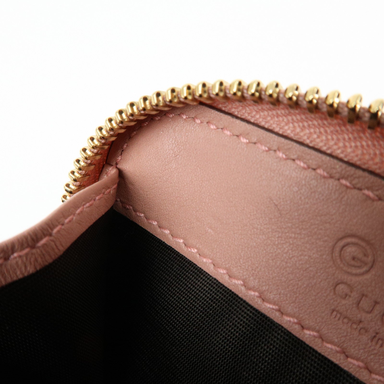 GUCCI Microguccissima Leather Coin Case Coin Purse Pink 449896