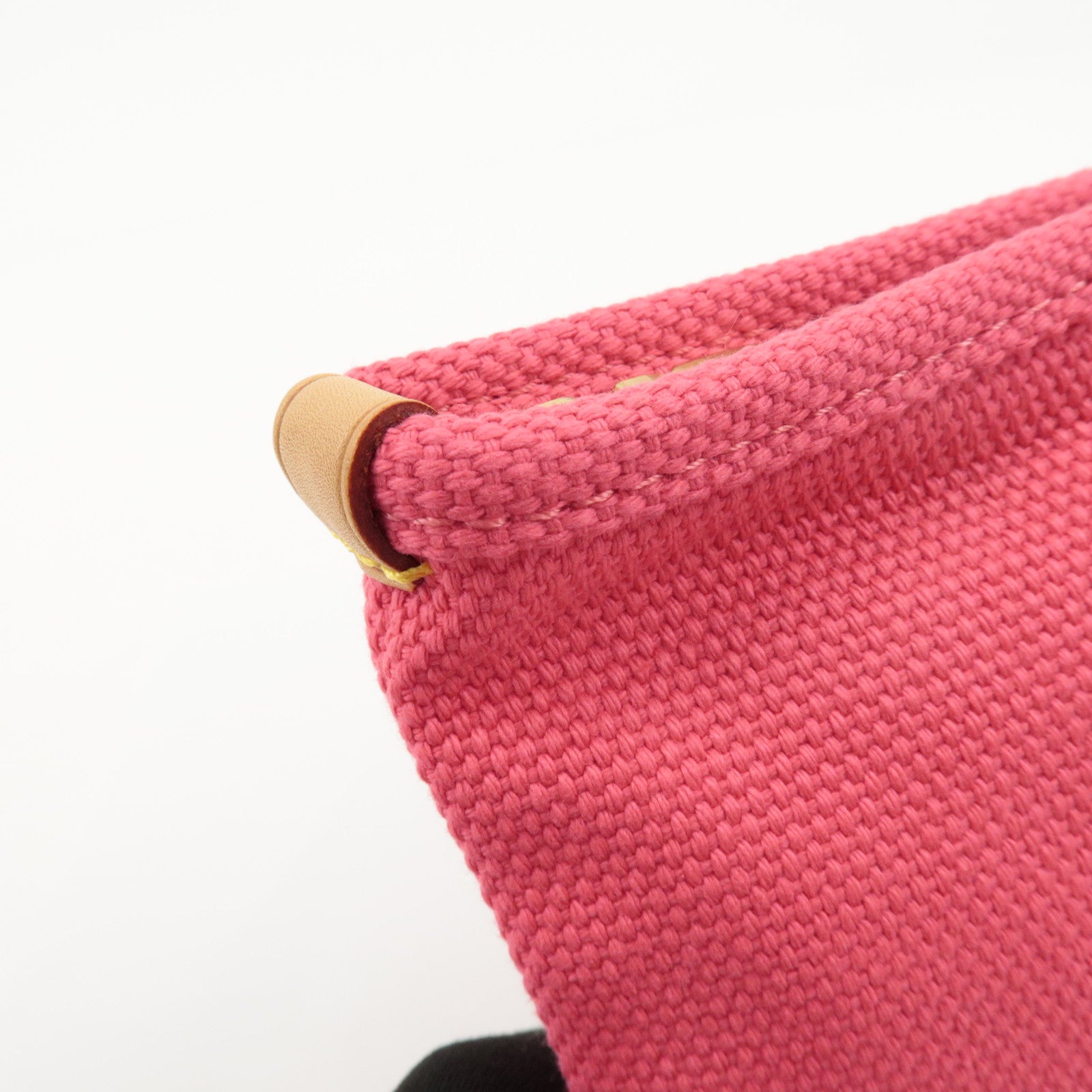 Louis Vuitton Antigua Canvas Leather Pochette Plat PM Pink M40068 Used