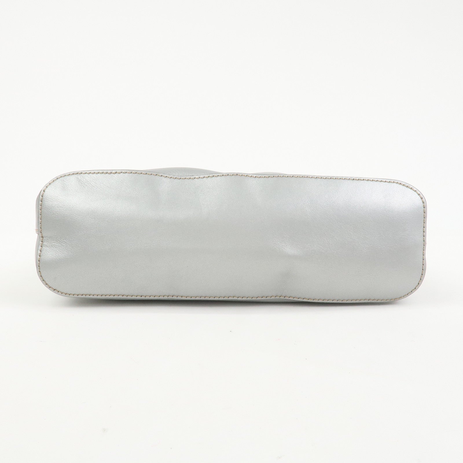 GUCCI Guccissima Leather Shoulder Bag Hand Bag Silver 239379
