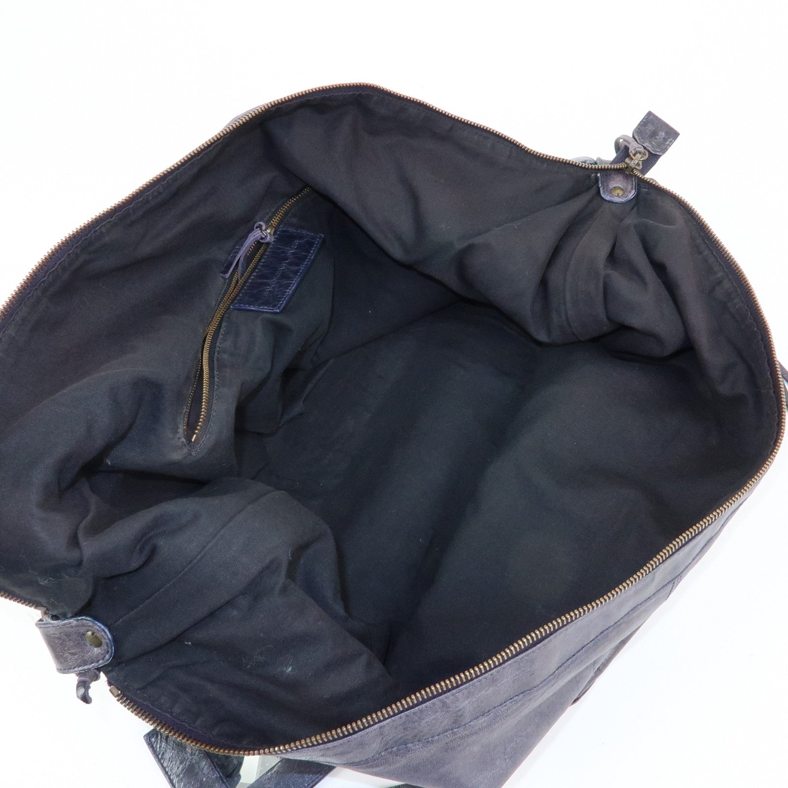 BALENCIAGA Classic Courier XL Leather Shoulder Bag Purple 159671