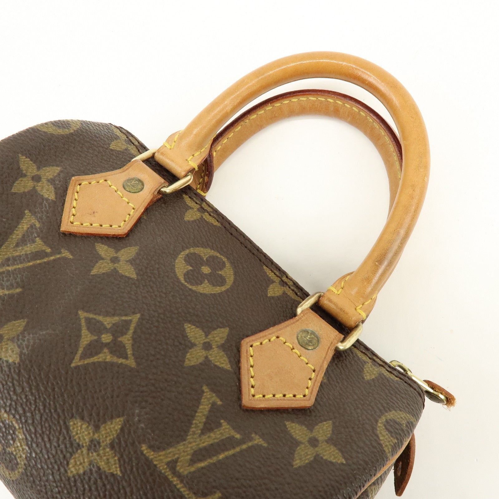 Louis Vuitton Monogram Mini Speedy Hand Bag Brown M41534