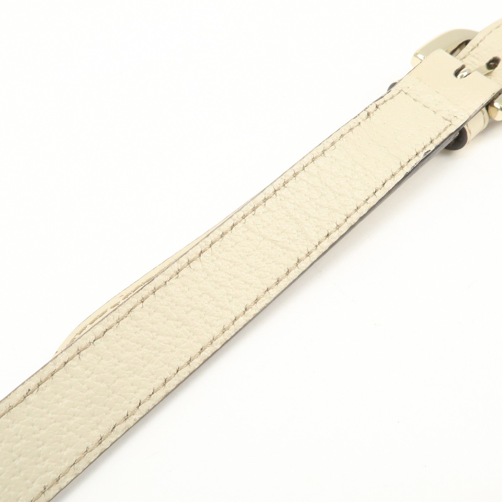 GUCCI Abbey GG Canvas Leather Shoulder Bag Beige Ivory 131326