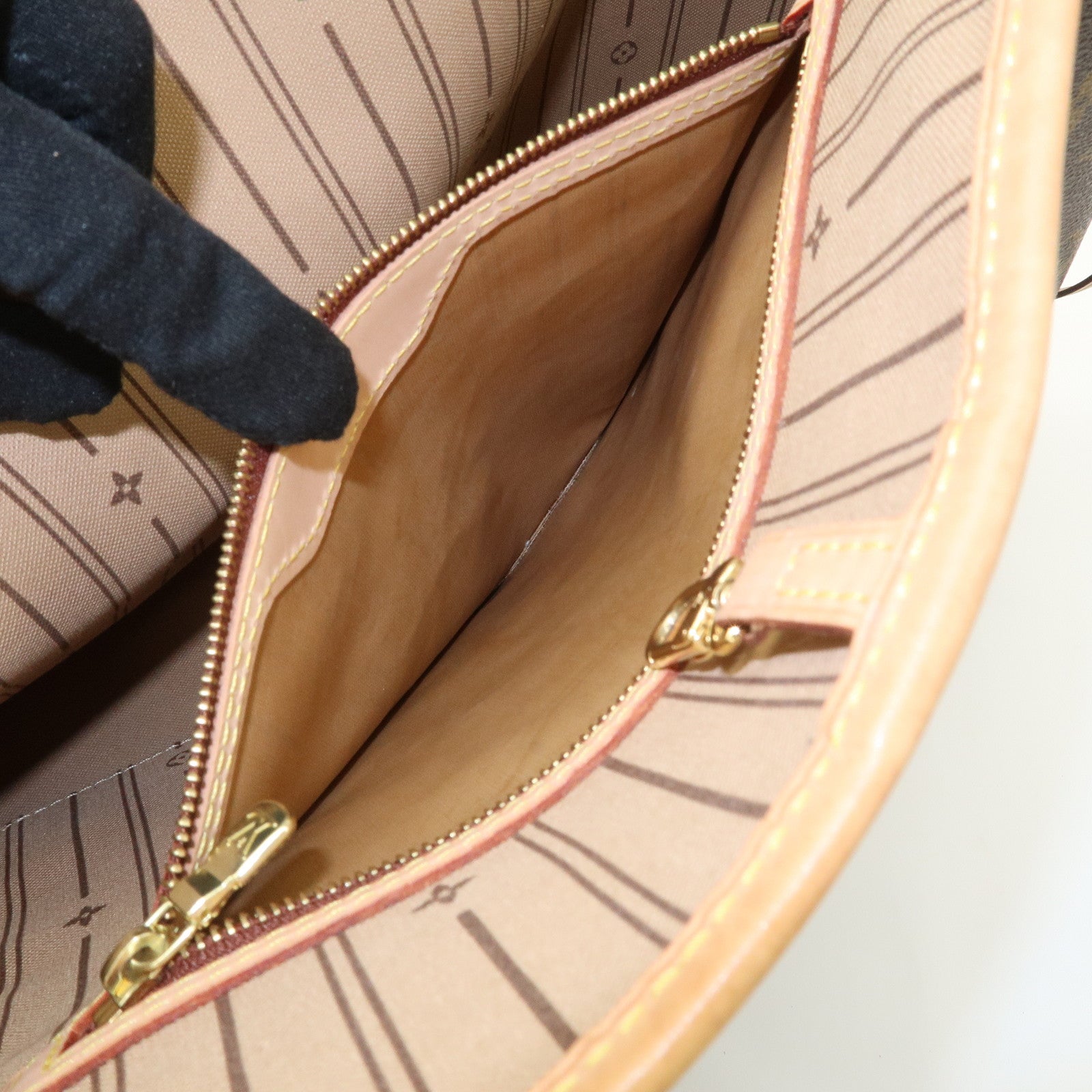 Louis Vuitton Monogram Neverfull MM Tote Bag Brown M40156 Used