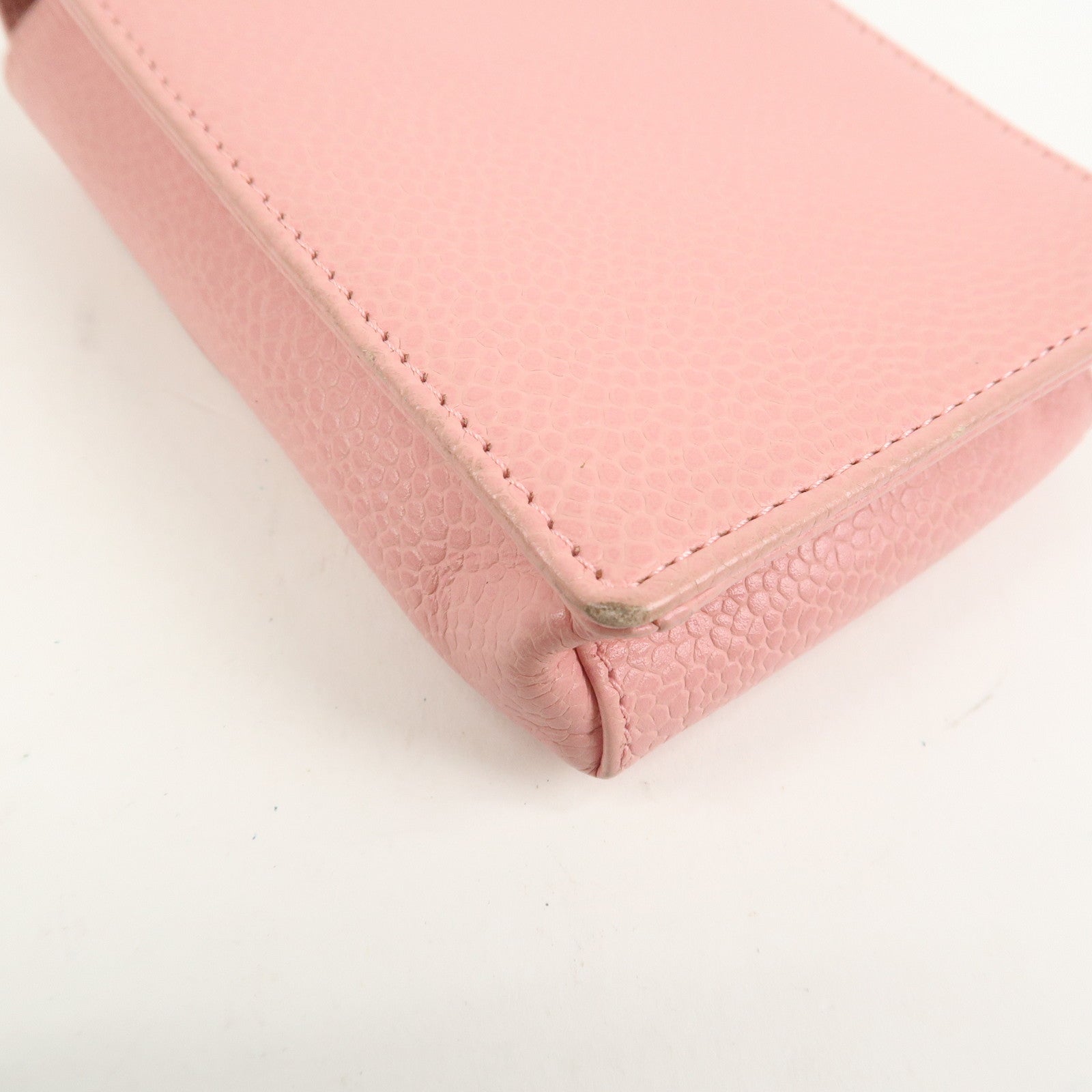 CHANEL COCO Mark Caviarskin Cigarette Case Pink
