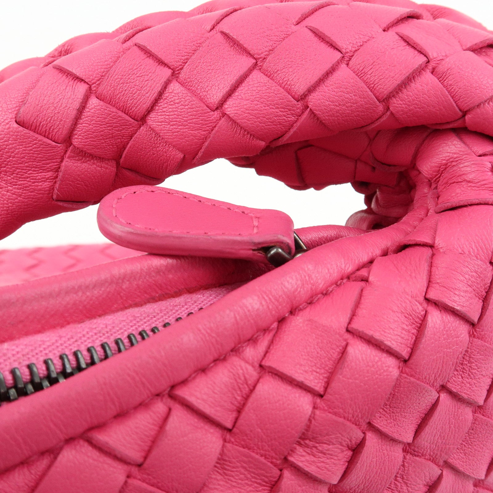 BOTTEGA VENETA Intrecciato Hobo Lamb Skin Shoulder Hand Bag 115653