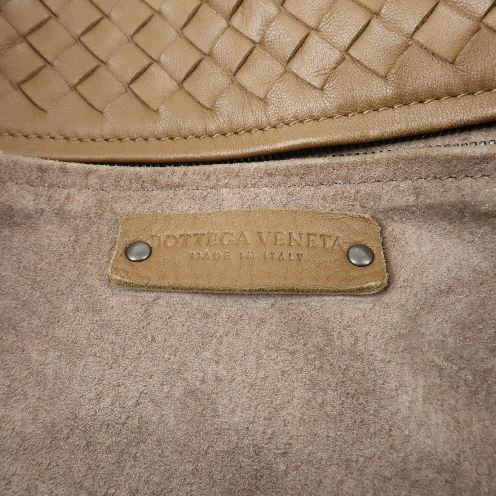 BOTTEGA VENETA Cesta Intrecciato Leather Shoulder Tote Bag Brown