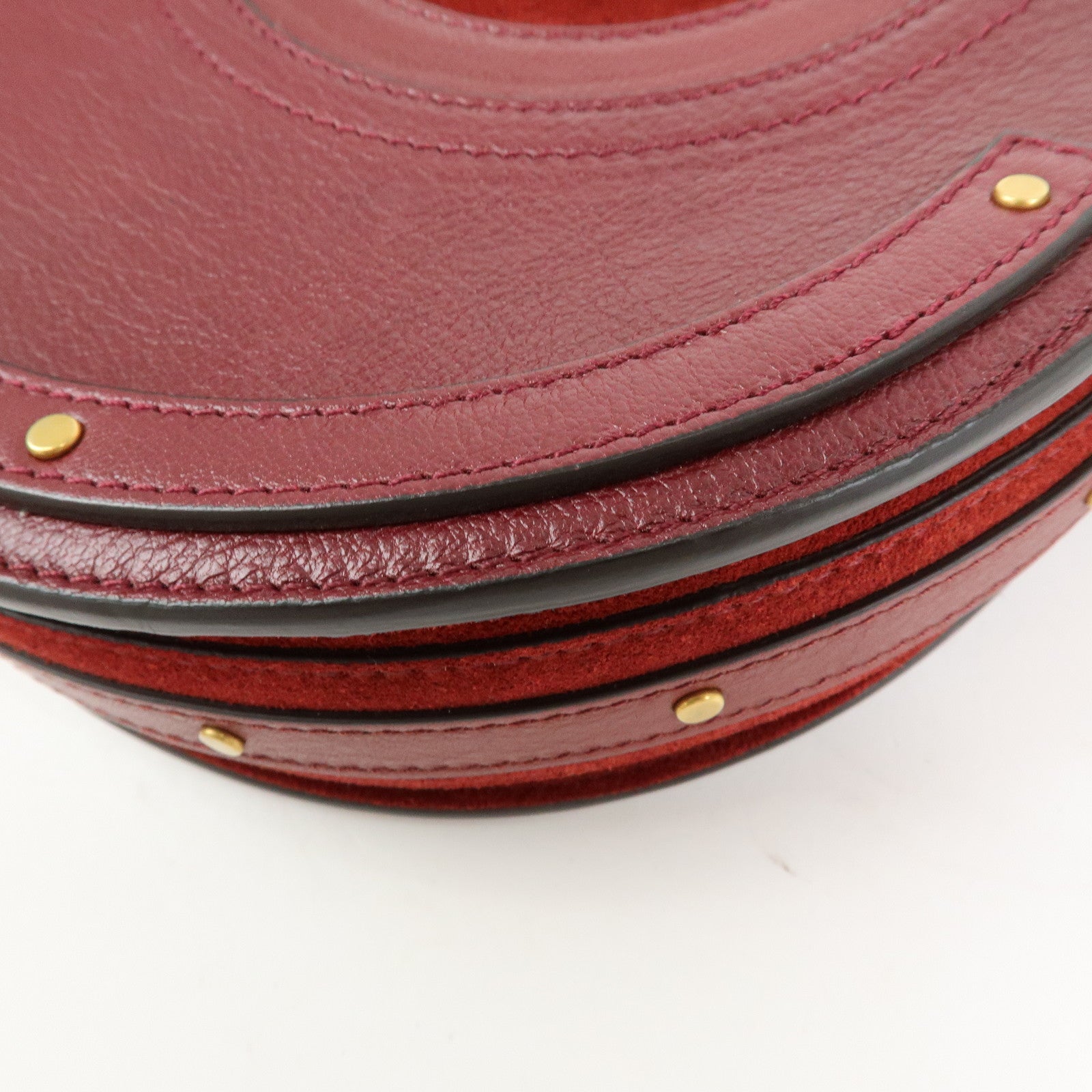 Chloe Pixie Leather Suede 2Way Bag Hand Bag Shoulder Bag Bordeaux
