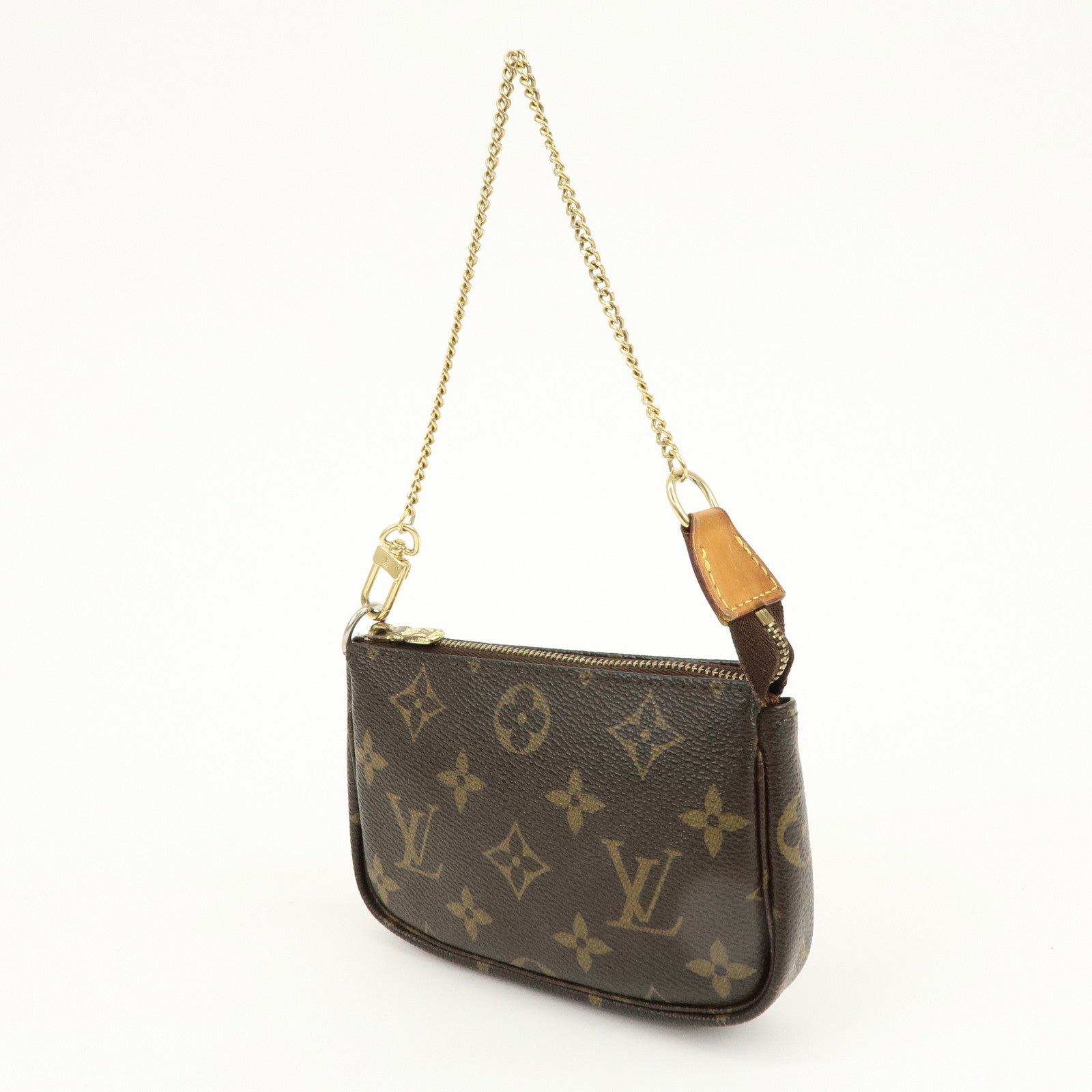 Louis Vuitton Monogram Mini Pochette Accessoires Hand Bag M58009
