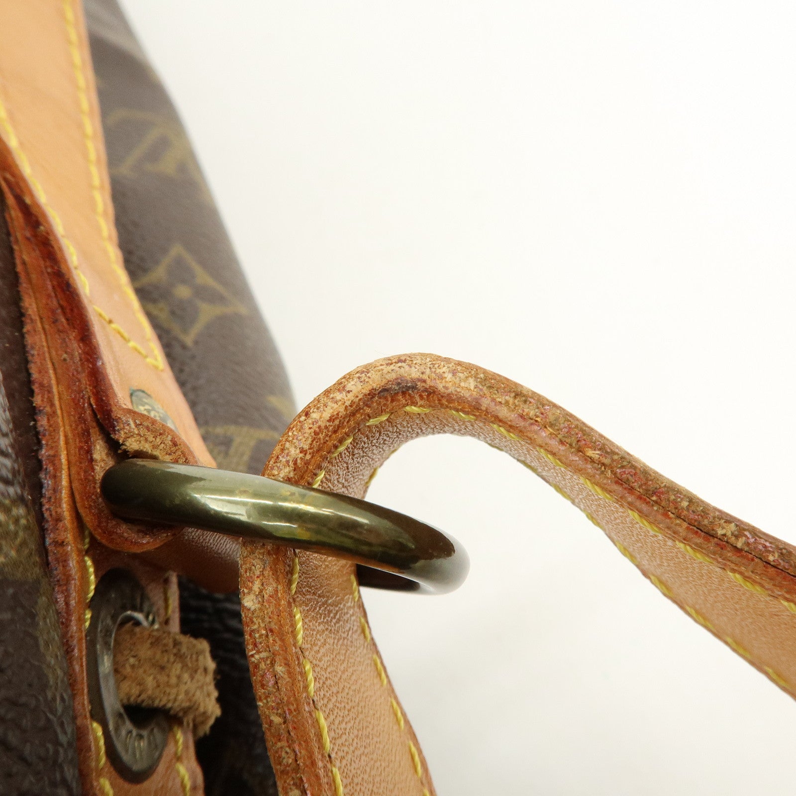 Louis Vuitton Monogram Noe Canvas Leather Shoulder Bag Brown M42224