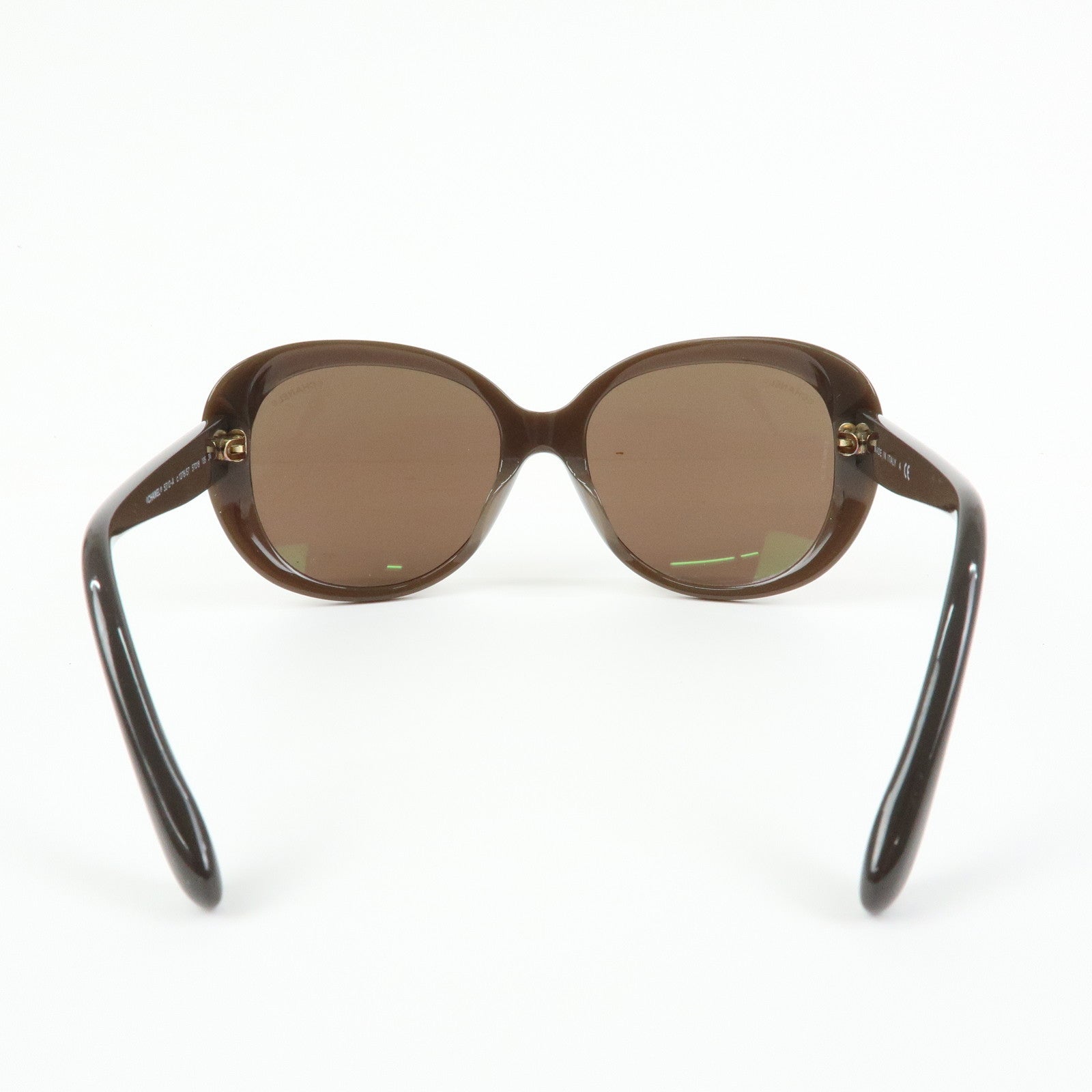 CHANEL COCO Mark Plastic Sunglasses Brown 5312-A 57□18