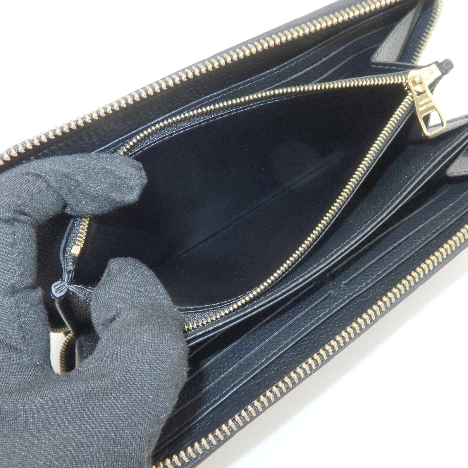 Louis Vuitton Monogram Empreinte Zippy Wallet Noir M61864