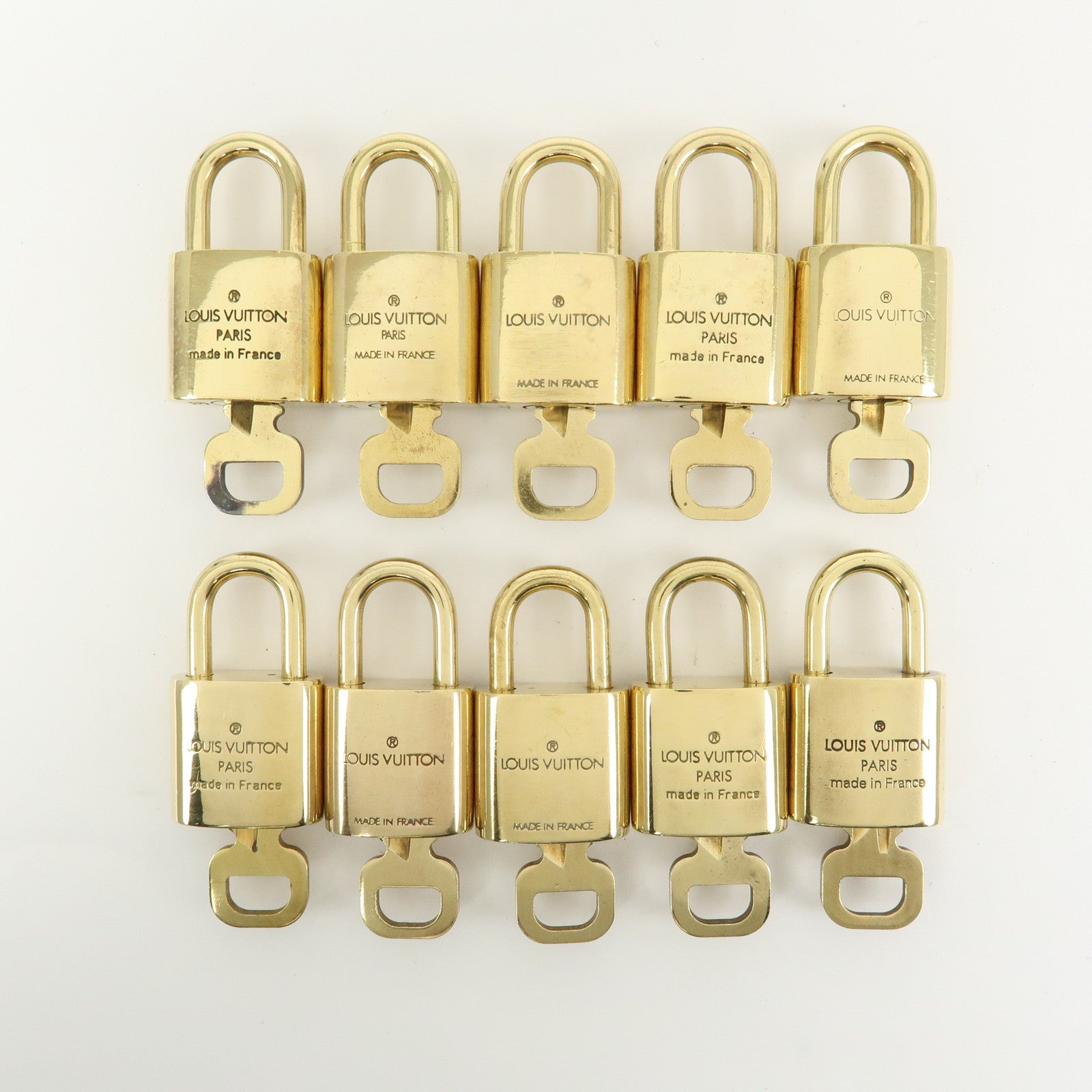 Louis Vuitton Set of 10 Lock & Key Cadena Key Lock Used