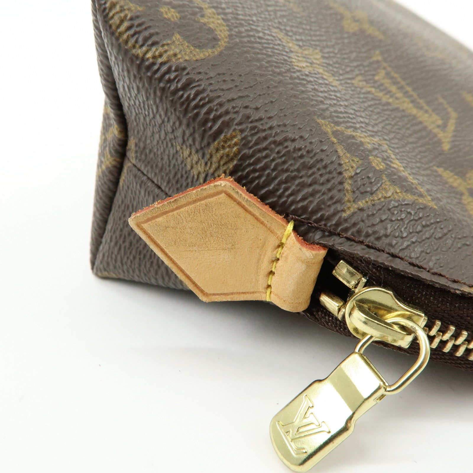 Louis Vuitton Monogram Pochette Cosmetic PM Pouch Brown M47515
