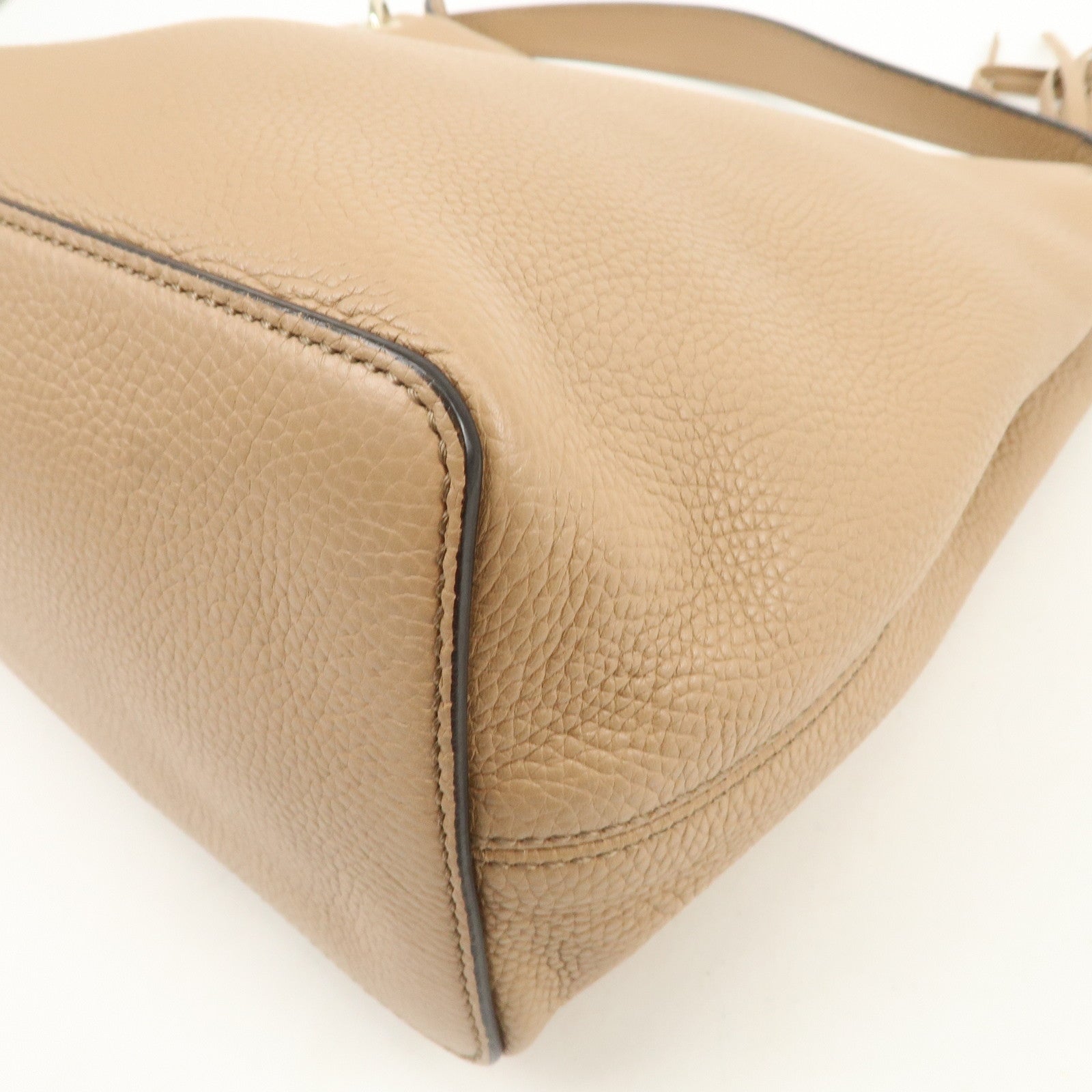 GUCCI SOHO Leather 2Way Bag Shoulder Bag Beige 408825