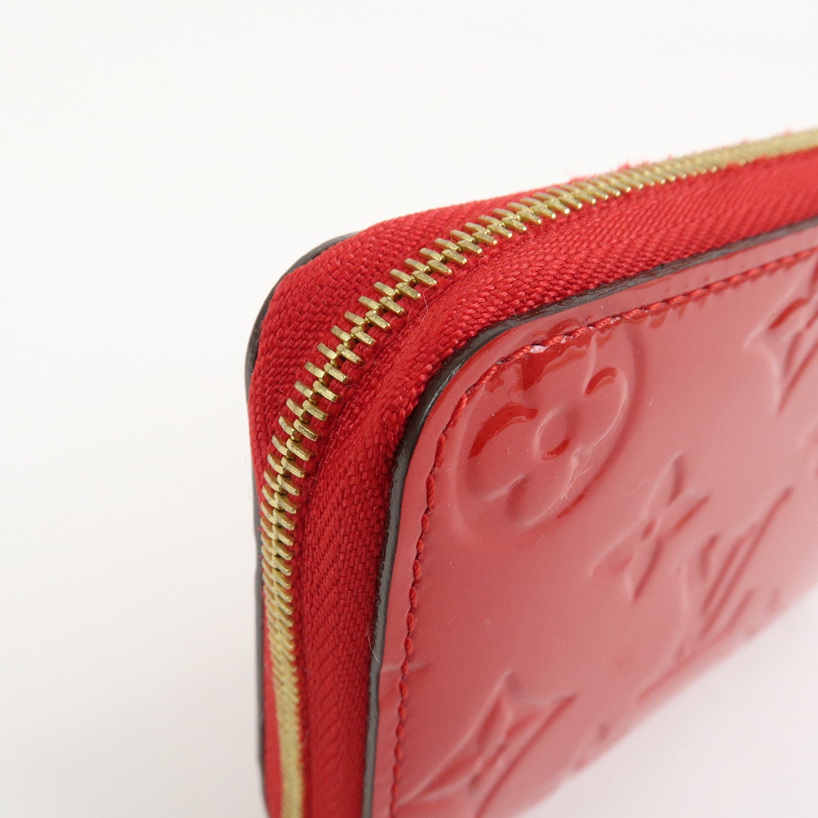 Louis Vuitton Vernis Leather Zippy Coin Purse Wallet Cerise M90202