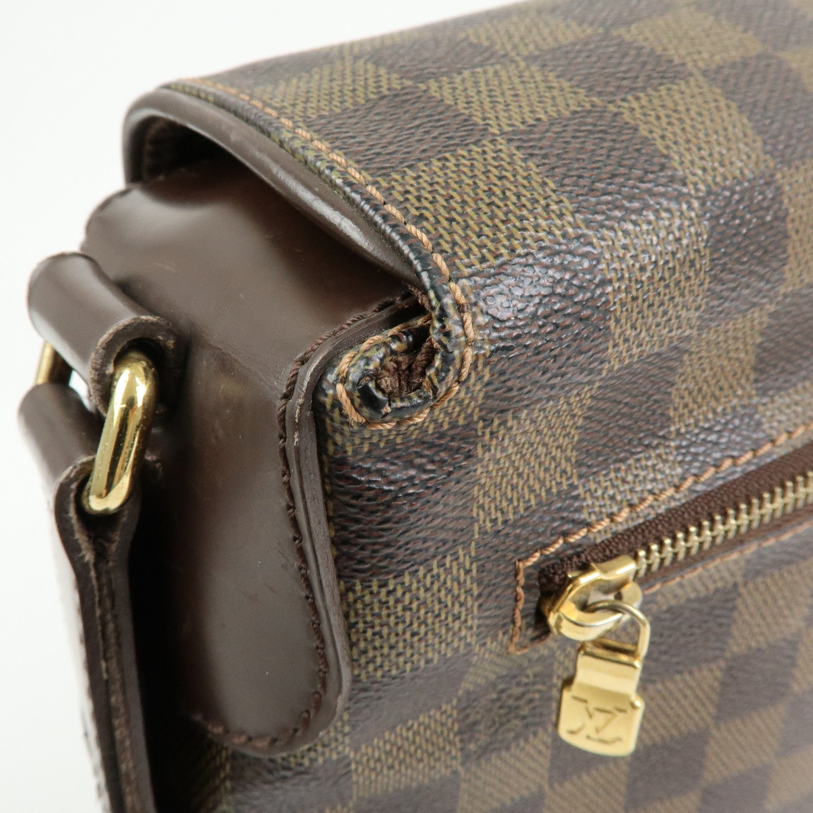 Louis Vuitton Damier Spencer Shoulder Bag Damier Ebene Brown N58021