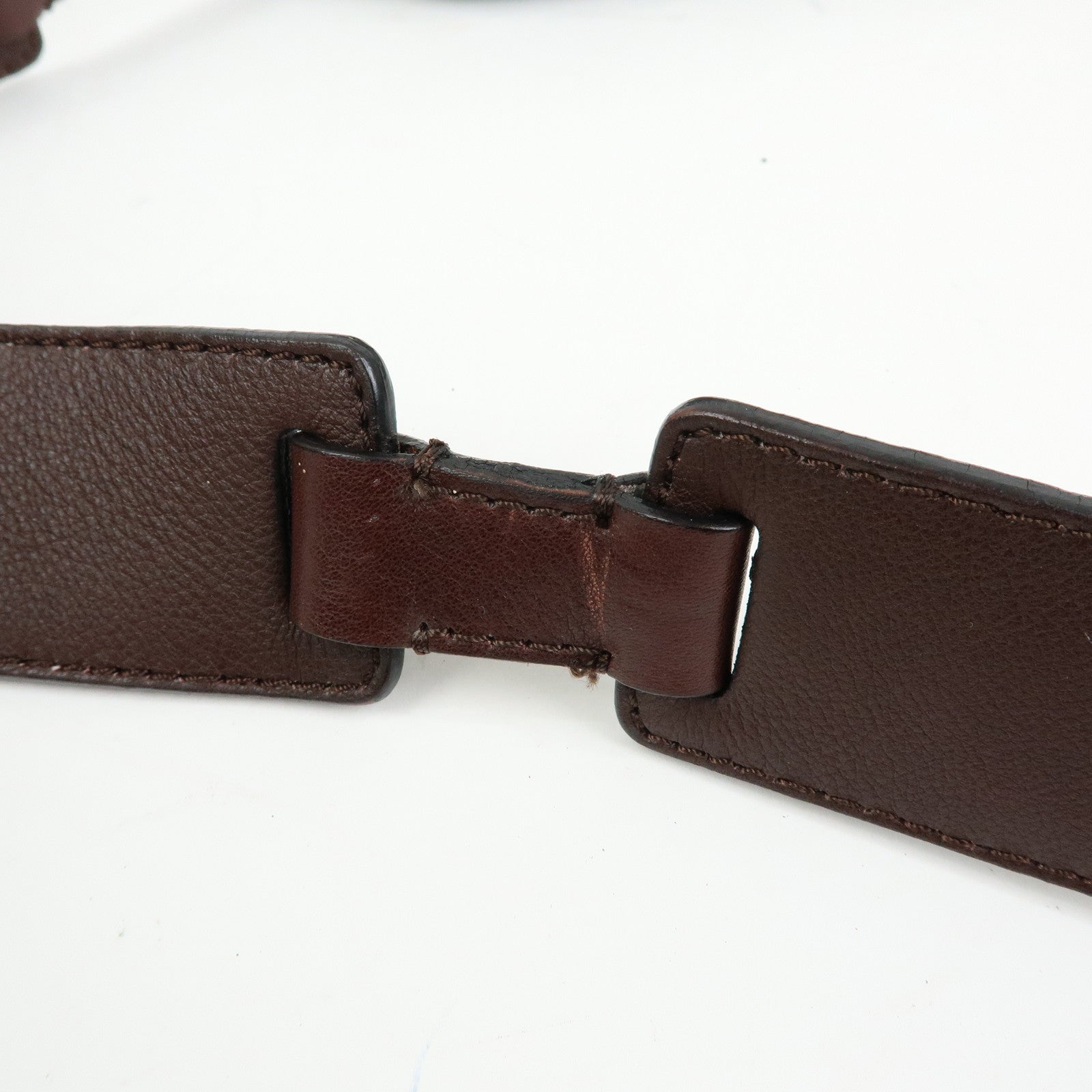 LOEWE Anagram Leather Shoulder Bag Messenger Bag Brown