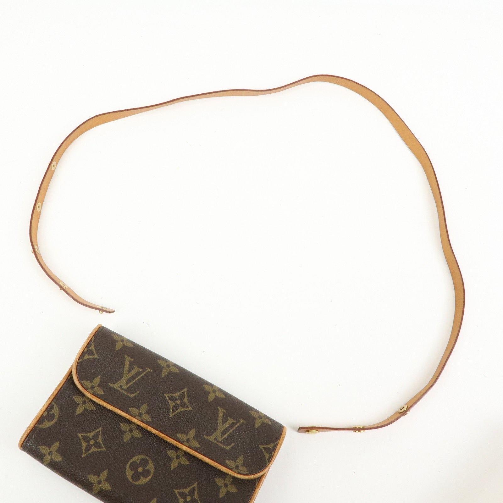Louis Vuitton Monogram Pochette Florentine Waist Bag Belt XS M51855